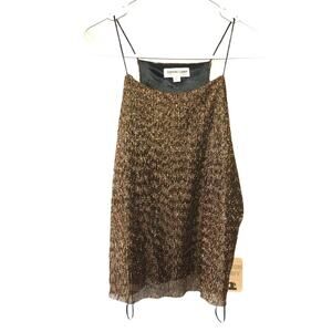 NWT Cotton Candy Bronze Sequin Racerback Tank M